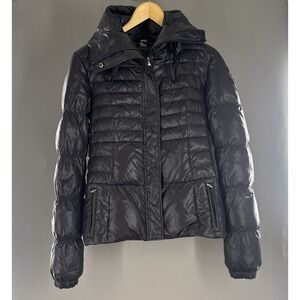 Guess Quilted Black Puffer Jacket‎ Coat Size XS